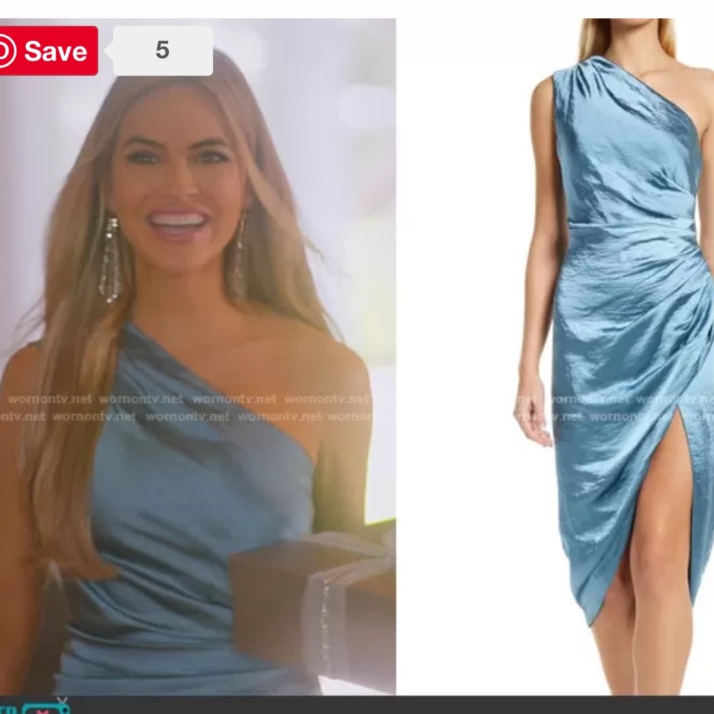 Elliatt Cassini One Shoulder Satin Dress In Fern green - Picture 9 of 16